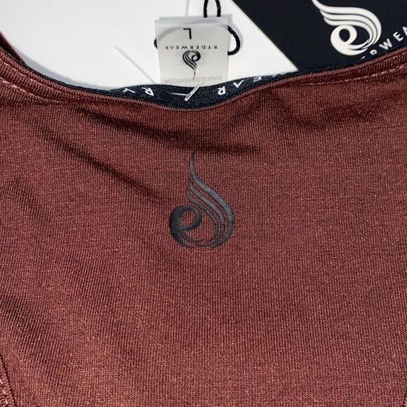 New Ryderwear Adapt Twist Cropped Tank Athleisure‎ Chocolate Brown Large - Picture 10 of 14